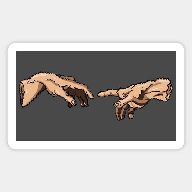 Squiggly hands Sticker by Jeffmore